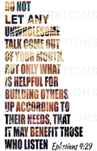 Load image into Gallery viewer, Ephesians 4:29 PNG