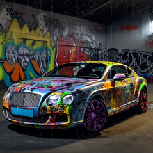 Load image into Gallery viewer, Luxury Graffiti Cars-6 PNG Images