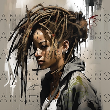 Load image into Gallery viewer, Melanin Art_I Am Not My Hair PNG