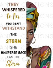 Load image into Gallery viewer, African Woman Withstanding the Storm (Right & Left View)